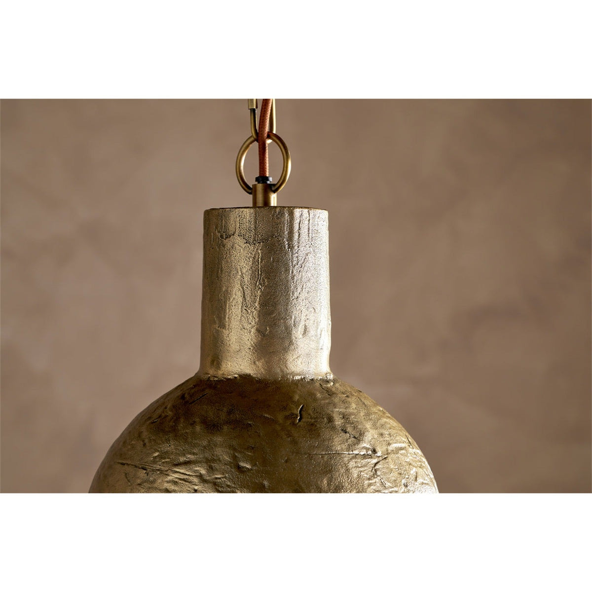 Sakti Brass & Recycled Glass Pendant Light - Clear