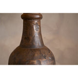 Naya Carved Wood Floor Lamp Base - Chocolate Brown