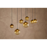 Jerami 7 Light Recycled Glass Linear Chandelier - Caramel