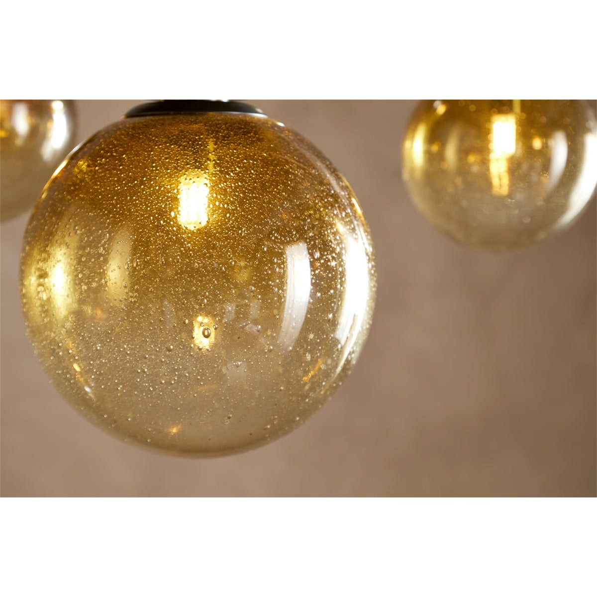 Jerami 7 Light Recycled Glass Linear Chandelier - Caramel