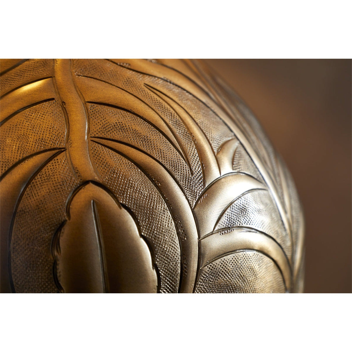 Purana Etched Table Lamp Base - Brass