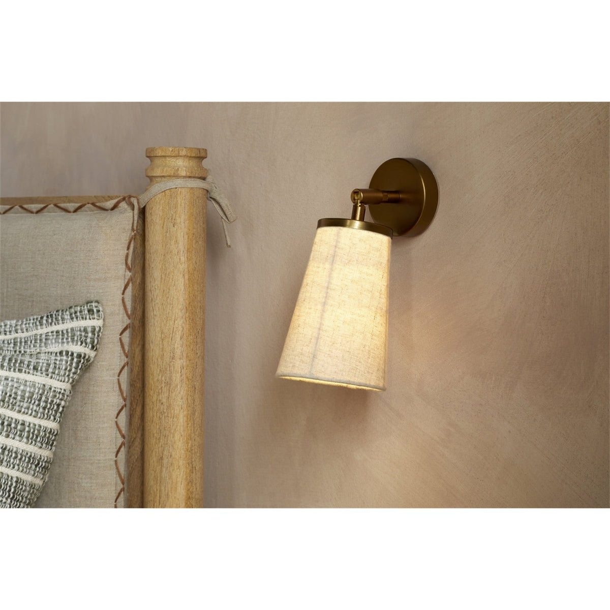 Ame Linen Wall Spotlight - Off White