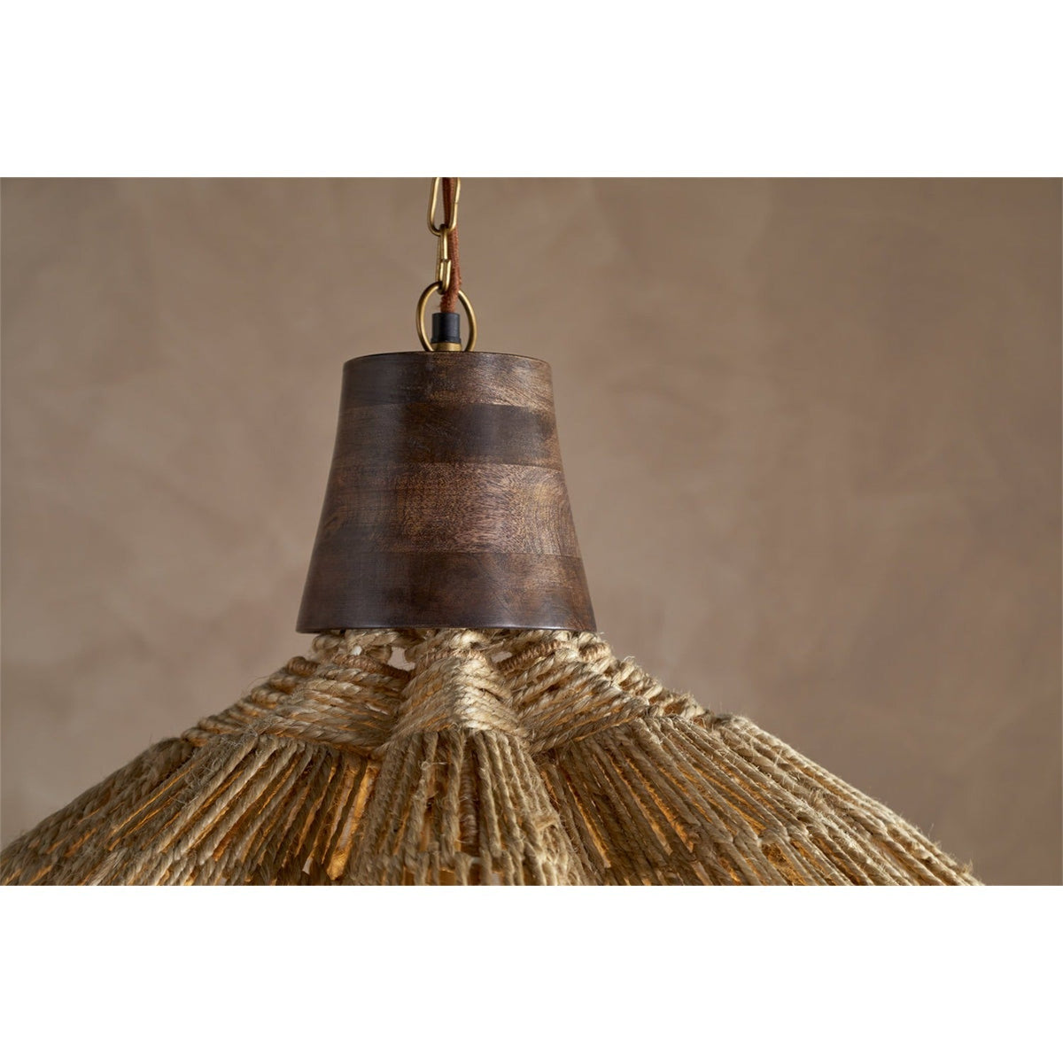 Tudai Large Woven Jute Pendant Light - Natural