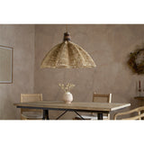Tudai Large Woven Jute Pendant Light - Natural