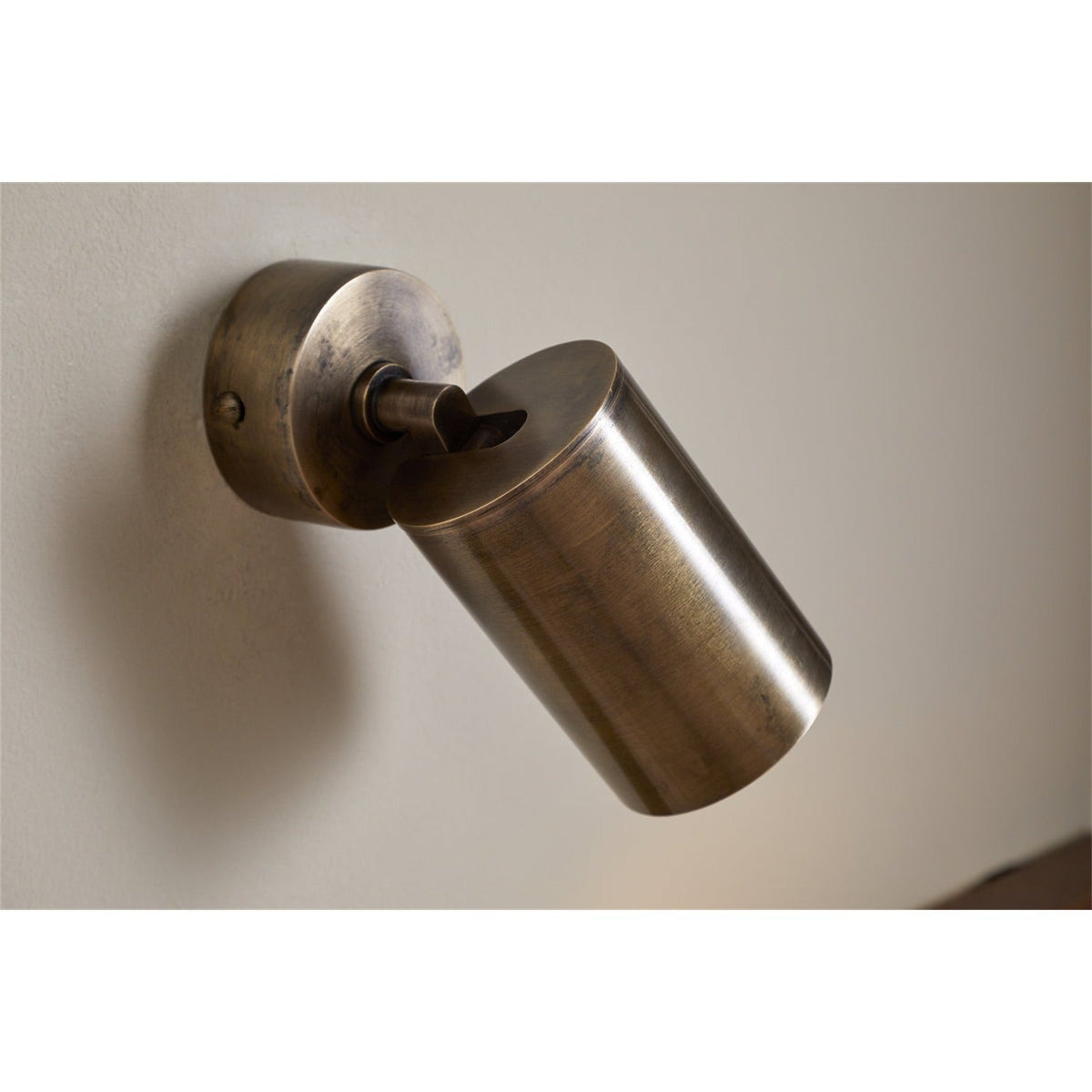 Boni Directional Wall Spotlight - Aged Antique Brass