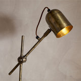 Thenkara Directional Desk Lamp - Antique Brass in a study, view 3
