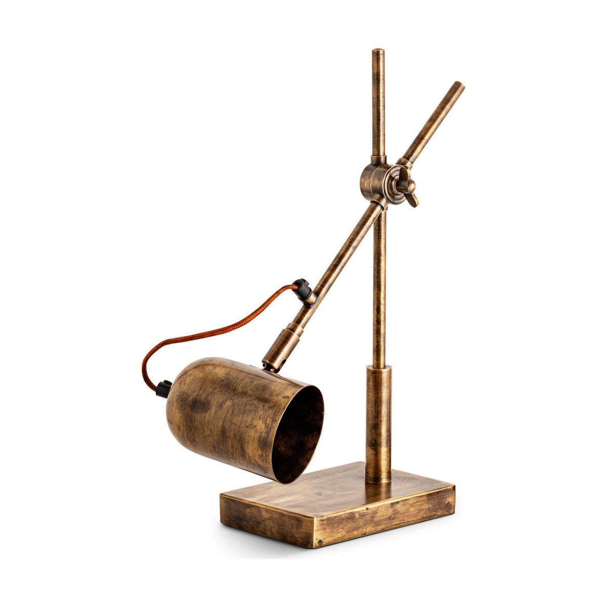 Thenkara Directional Desk Lamp - Antique Brass, detail of the brass, view 5