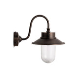 Alwar Swan Neck Outdoor Wall Light - Antique Bronze