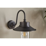 Alwar Swan Neck Outdoor Wall Light - Antique Bronze