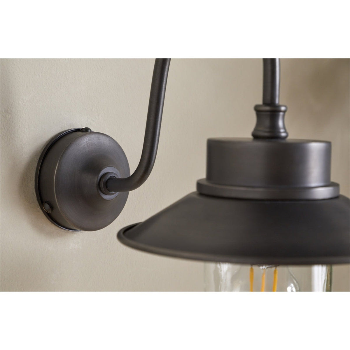 Alwar Swan Neck Outdoor Wall Light - Antique Bronze