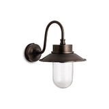 Alwar Swan Neck Outdoor Wall Light - Antique Bronze