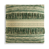 Padal 50 x 50cm Woven Fringed Cushion Cover - Green