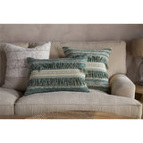 Padal 50 x 50cm Woven Fringed Cushion Cover - Green