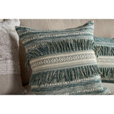 Padal 50 x 50cm Woven Fringed Cushion Cover - Green