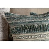 Padal 50 x 50cm Woven Fringed Cushion Cover - Green
