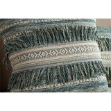Padal 50 x 50cm Woven Fringed Cushion Cover - Green