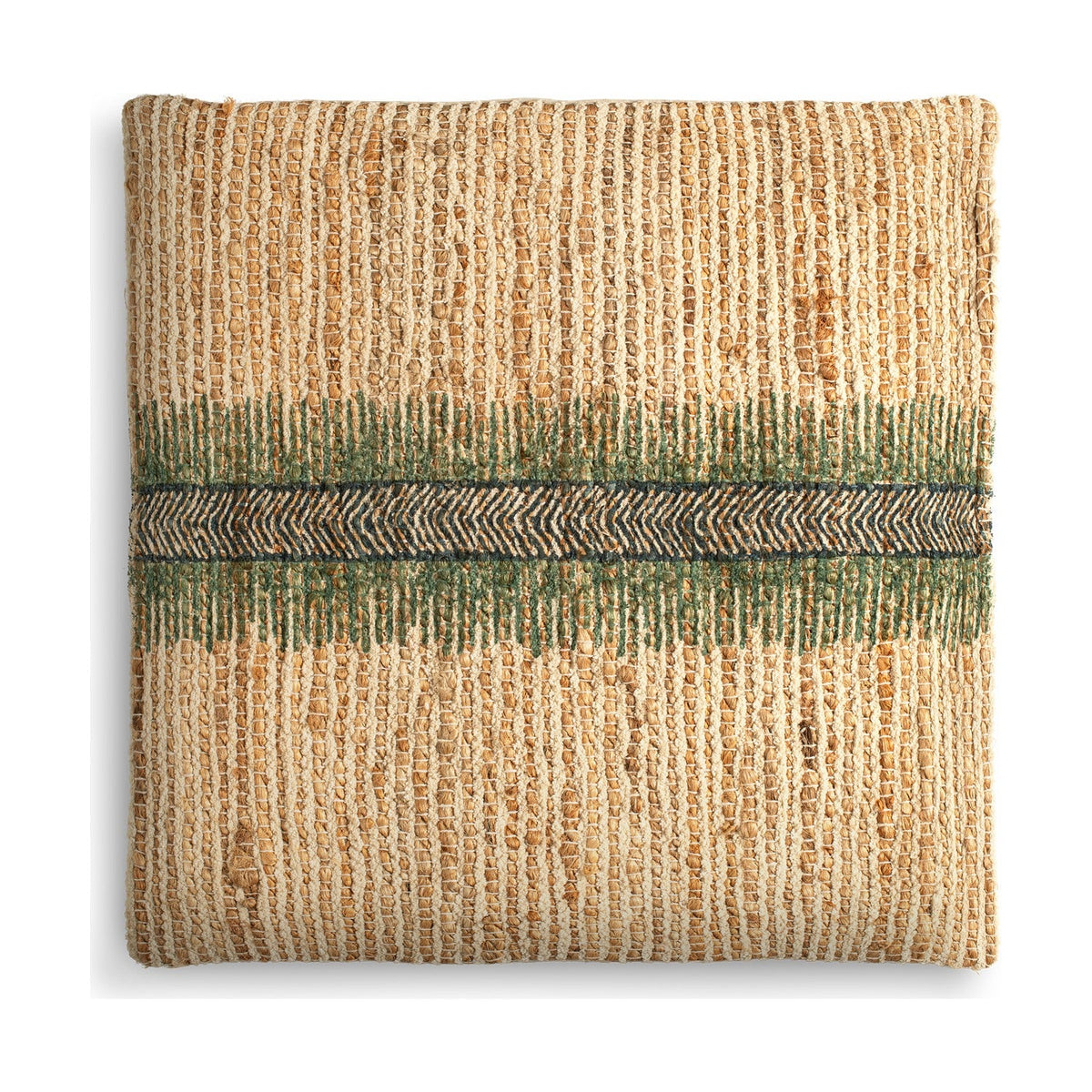 Zairya 50 x 50cm Jute & Cotton Cushion Cover - Sea Foam