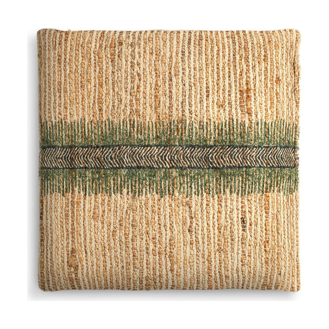 Zairya 50 x 50cm Jute & Cotton Cushion Cover - Sea Foam