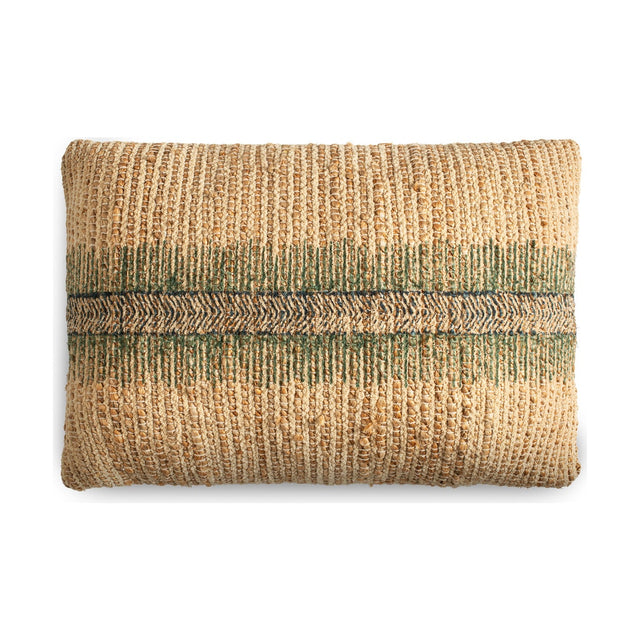 Zairya 60 x 40cm Jute & Cotton Cushion Cover - Sea Foam