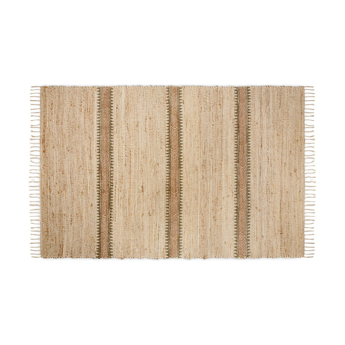 Zairya 150 x 240cm Cotton & Jute Kilim Rug - Natural