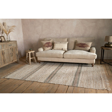 Zairya 150 x 240cm Cotton & Jute Kilim Rug - Natural