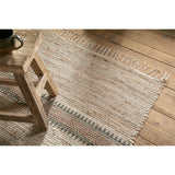Zairya 150 x 240cm Cotton & Jute Kilim Rug - Natural
