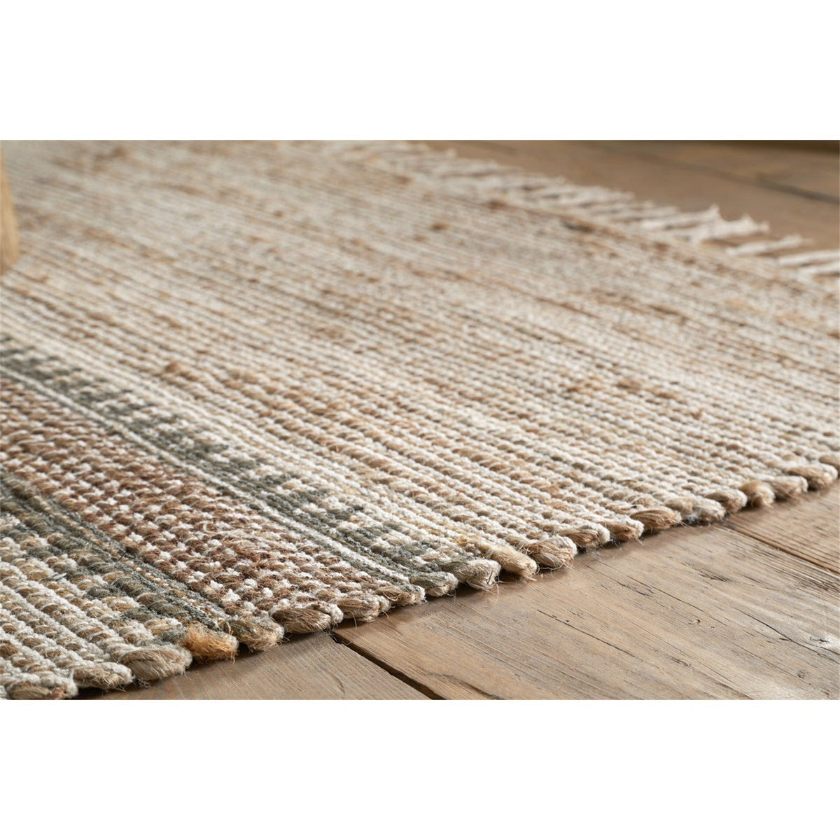 Zairya 150 x 240cm Cotton & Jute Kilim Rug - Natural