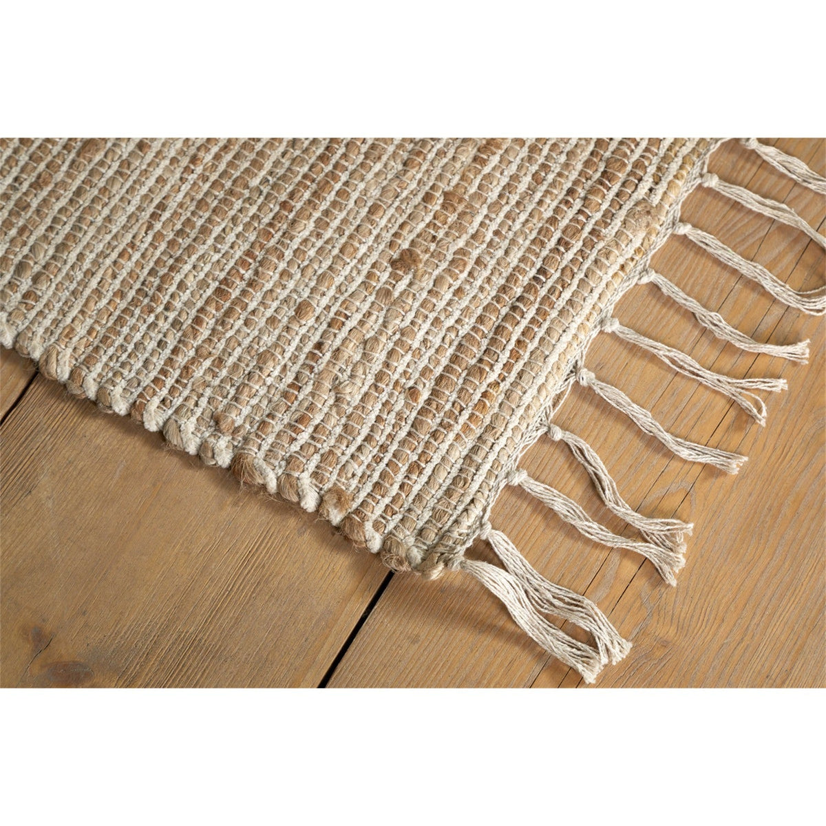 Zairya 150 x 240cm Cotton & Jute Kilim Rug - Natural