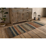 Lasang 66 x 200cm Striped Jute Runner Rug - Rust
