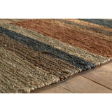 Lasang 66 x 200cm Striped Jute Runner Rug - Rust