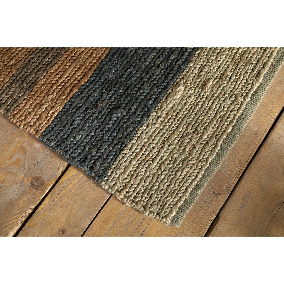 Lasang 66 x 200cm Striped Jute Runner Rug - Rust