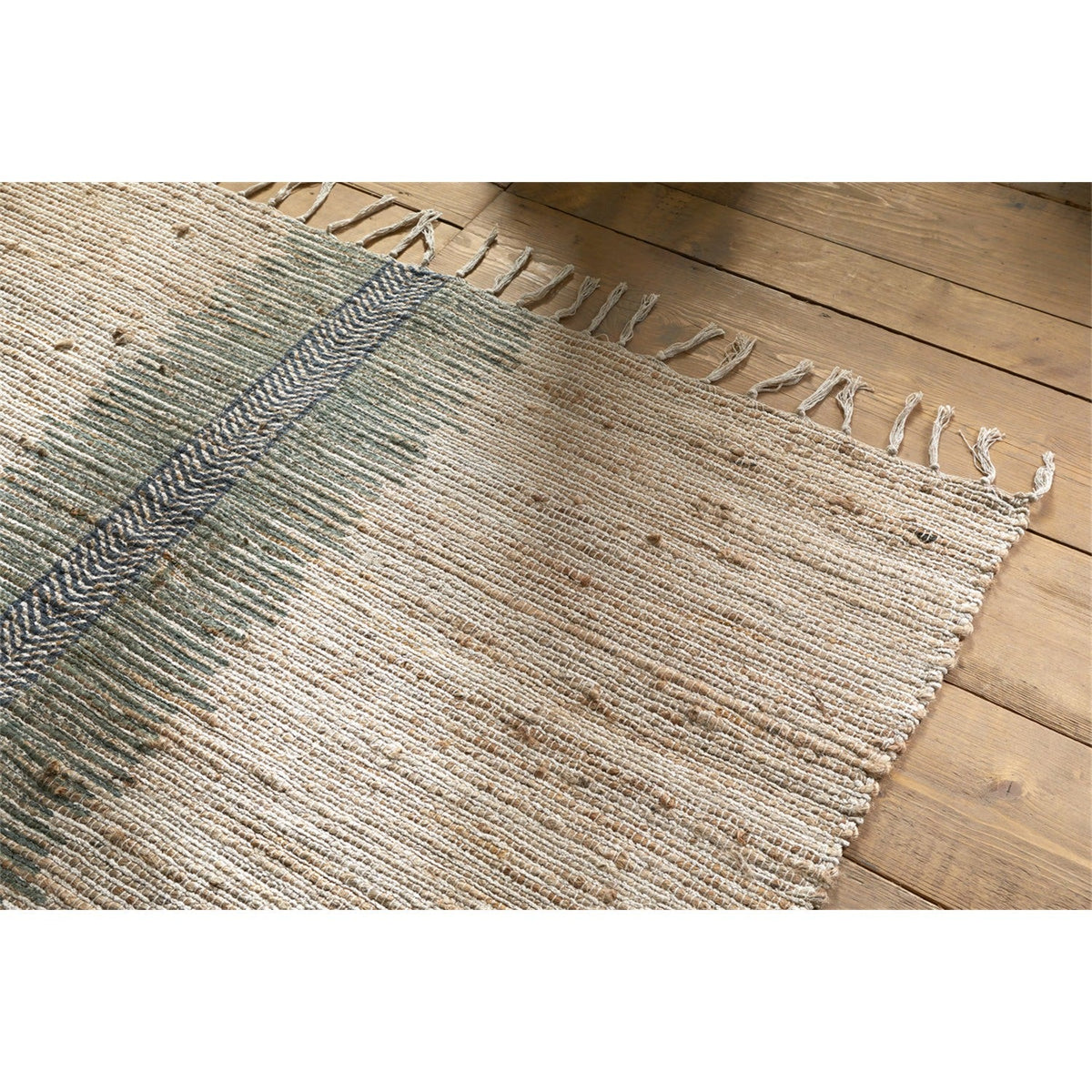 Zairya 150 x 240cm Jute & Cotton Rug - Sea Foam