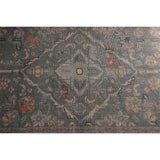 Okuta 150 x 240cm Block Print Jute Rug - Olive Green