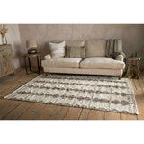 Japandi 150 x 240cm Handspun Wool Rug - Cream & Clay