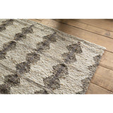 Japandi 150 x 240cm Handspun Wool Rug - Cream & Clay