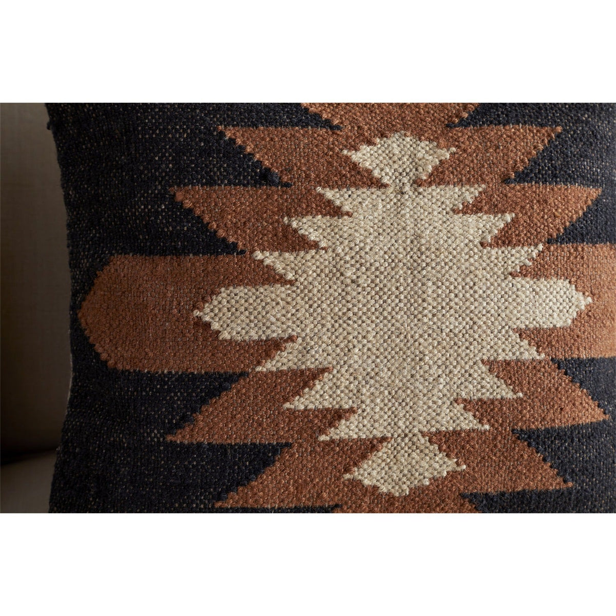 Ayyi 50 x 50cm Kilim Cushion Cover - Black & Brown