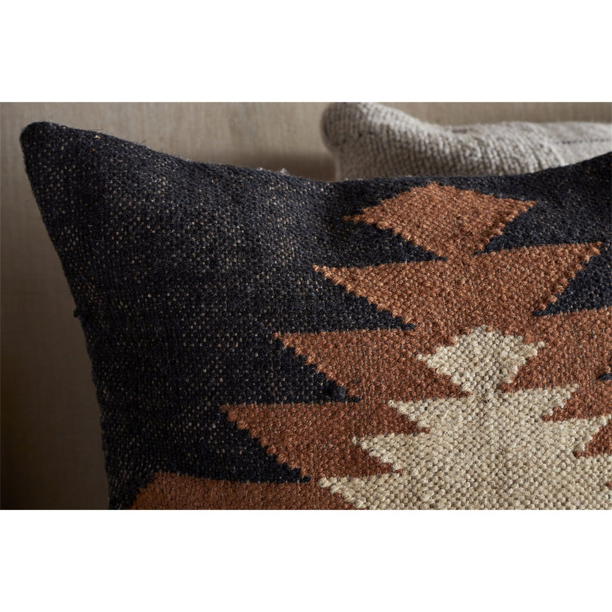 Ayyi 50 x 50cm Kilim Cushion Cover - Black & Brown