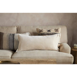 Menmai 35 x 80cm Velvet Lumbar Cushion Cover - Cream
