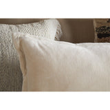 Menmai 35 x 80cm Velvet Lumbar Cushion Cover - Cream