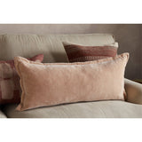 Menmai 35 x 80cm Velvet Lumbar Cushion Cover - Dusty Pink