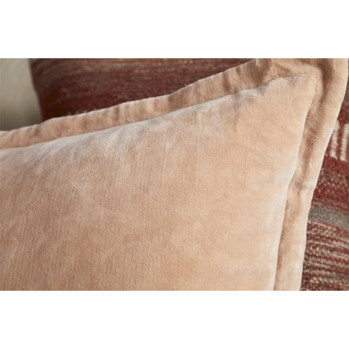 Menmai 35 x 80cm Velvet Lumbar Cushion Cover - Dusty Pink