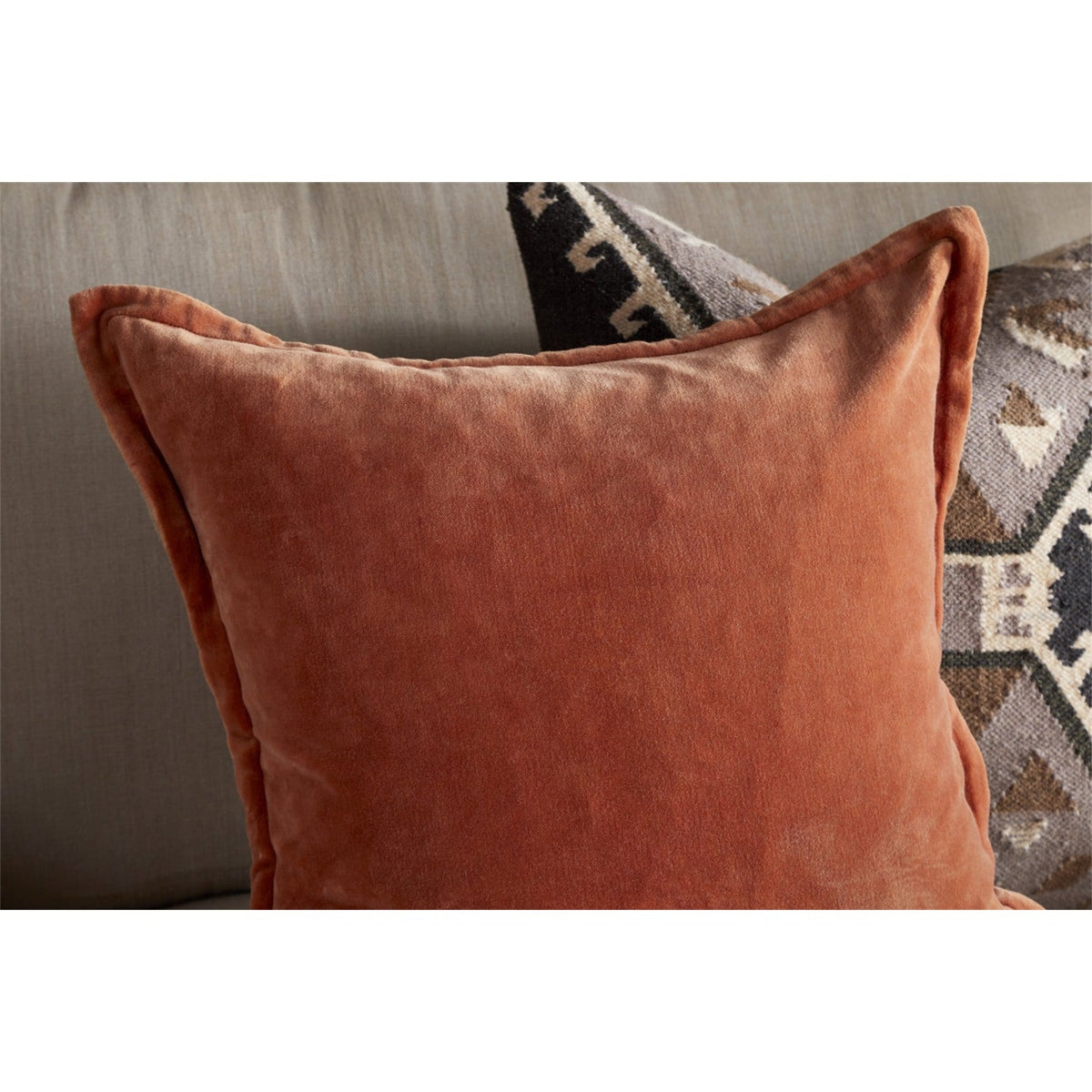 Menmai 50 x 50cm Velvet Cushion Cover - Cinnamon
