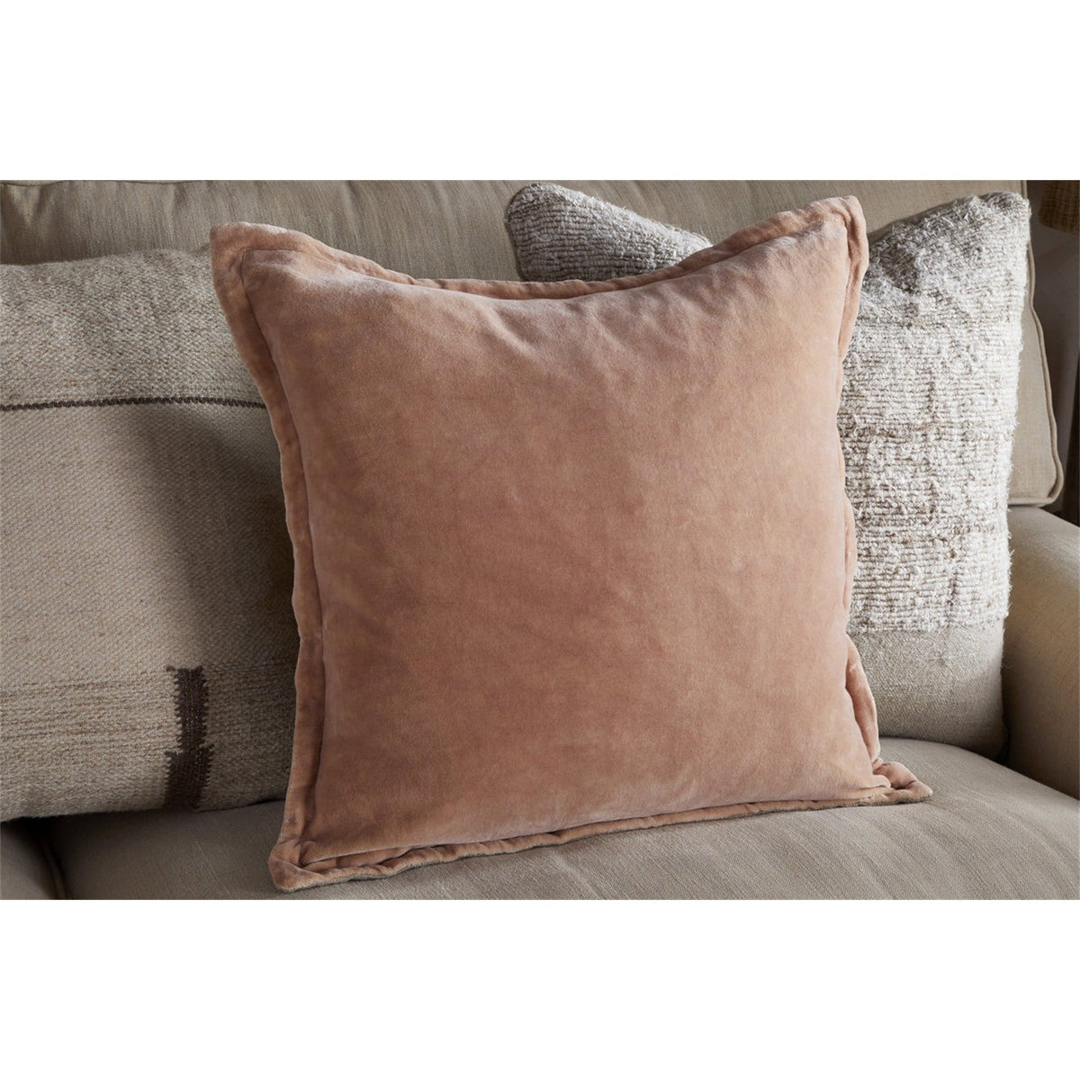 Menmai 50 x 50cm Velvet Cushion Cover - Dusty Pink
