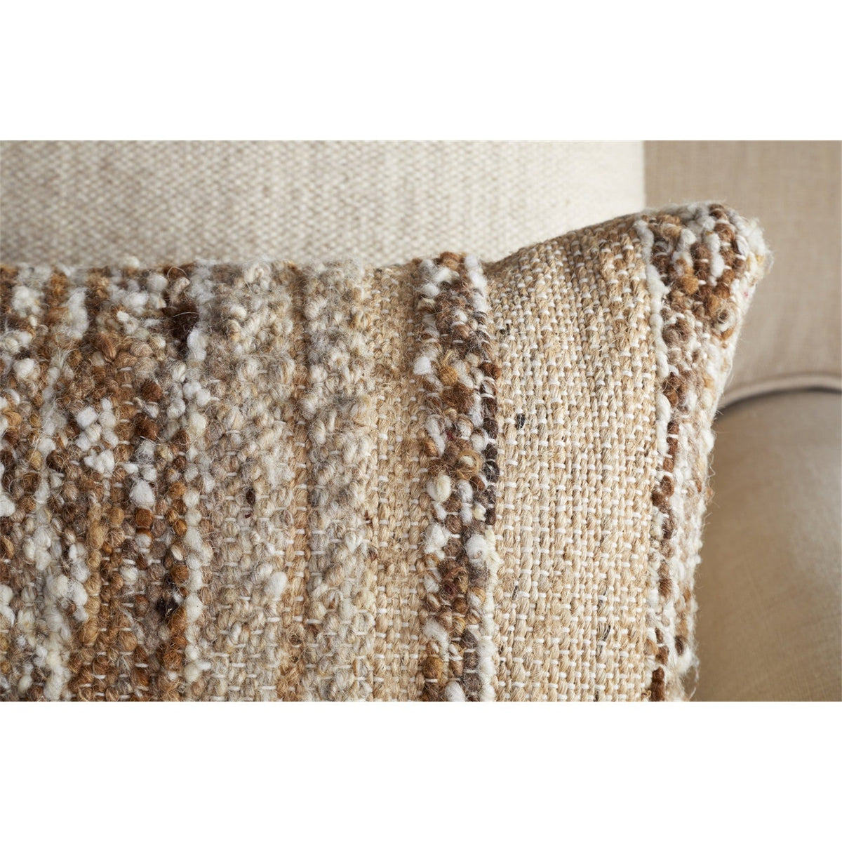 Maua 35 x 80cm Boucle Lumbar Cushion Cover - Mocha