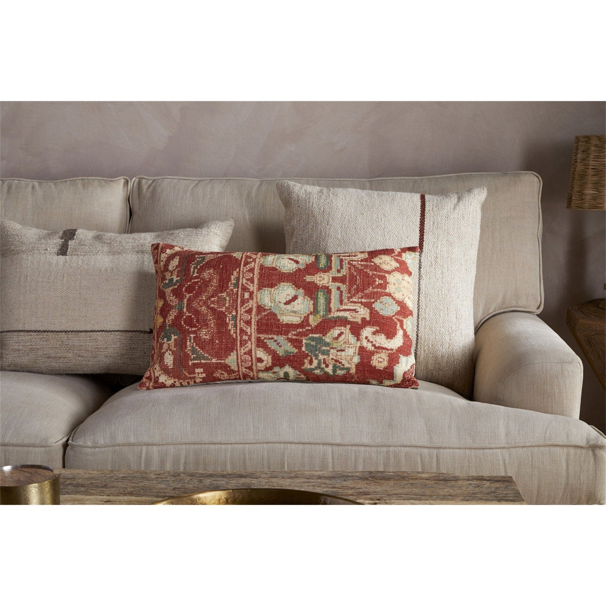 Selyo 60 x 40cm Cushion Cover - Terracotta & Rust