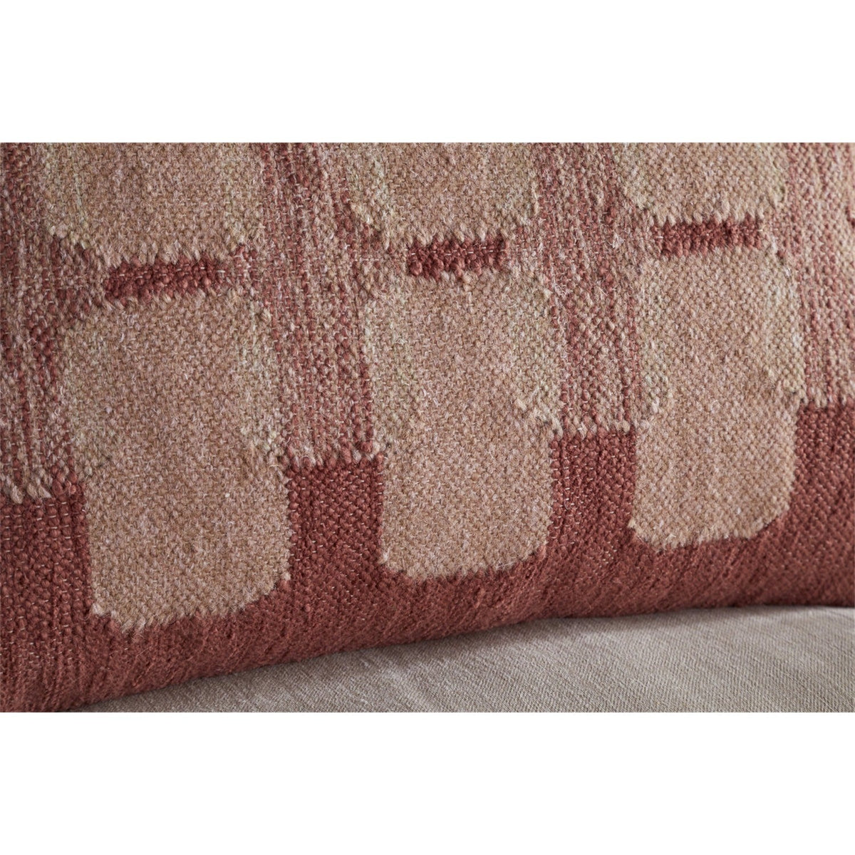 Akki 60 x 40cm Wool & Cotton Cushion Cover - Dusty Pink