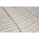 Nidra 220 x 240cm Velvet Quilted Bedspread - Natural