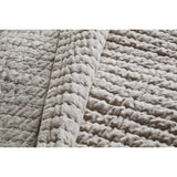 Nidra 220 x 240cm Velvet Quilted Bedspread - Natural
