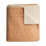 Nidra 220 x 240cm Velvet Quilted Bedspread - Dusty Pink