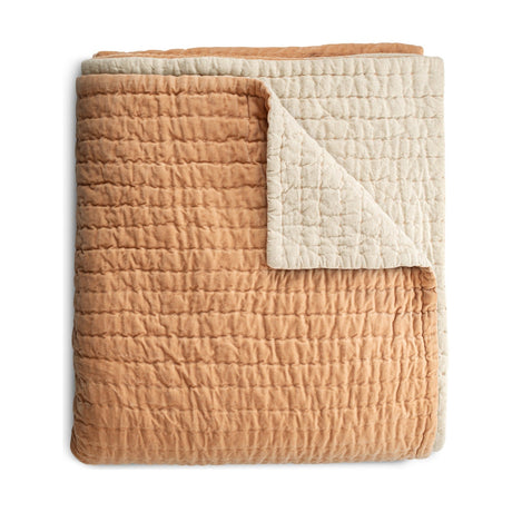 Nidra 220 x 240cm Velvet Quilted Bedspread - Dusty Pink